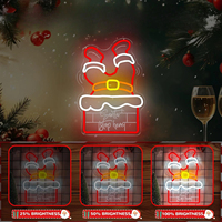 Neonawall, fabricant de néons personnalisés, néon LED Santa Stop Here pour la chambre d'enfant, la décoration murale de fête à domicile, cadeau