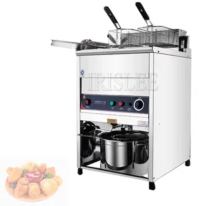 30L Electric Countertop Deep Fryer Extra Large With Drain Basket And Lid For Restaurant Use 6KW Commercial Deep Fryers