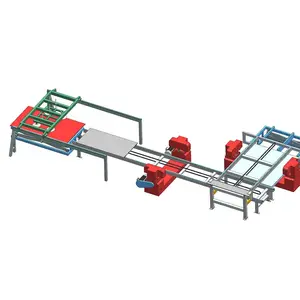 automatic plywood panel edge trimming four sides cutting machine for woodworking machinery