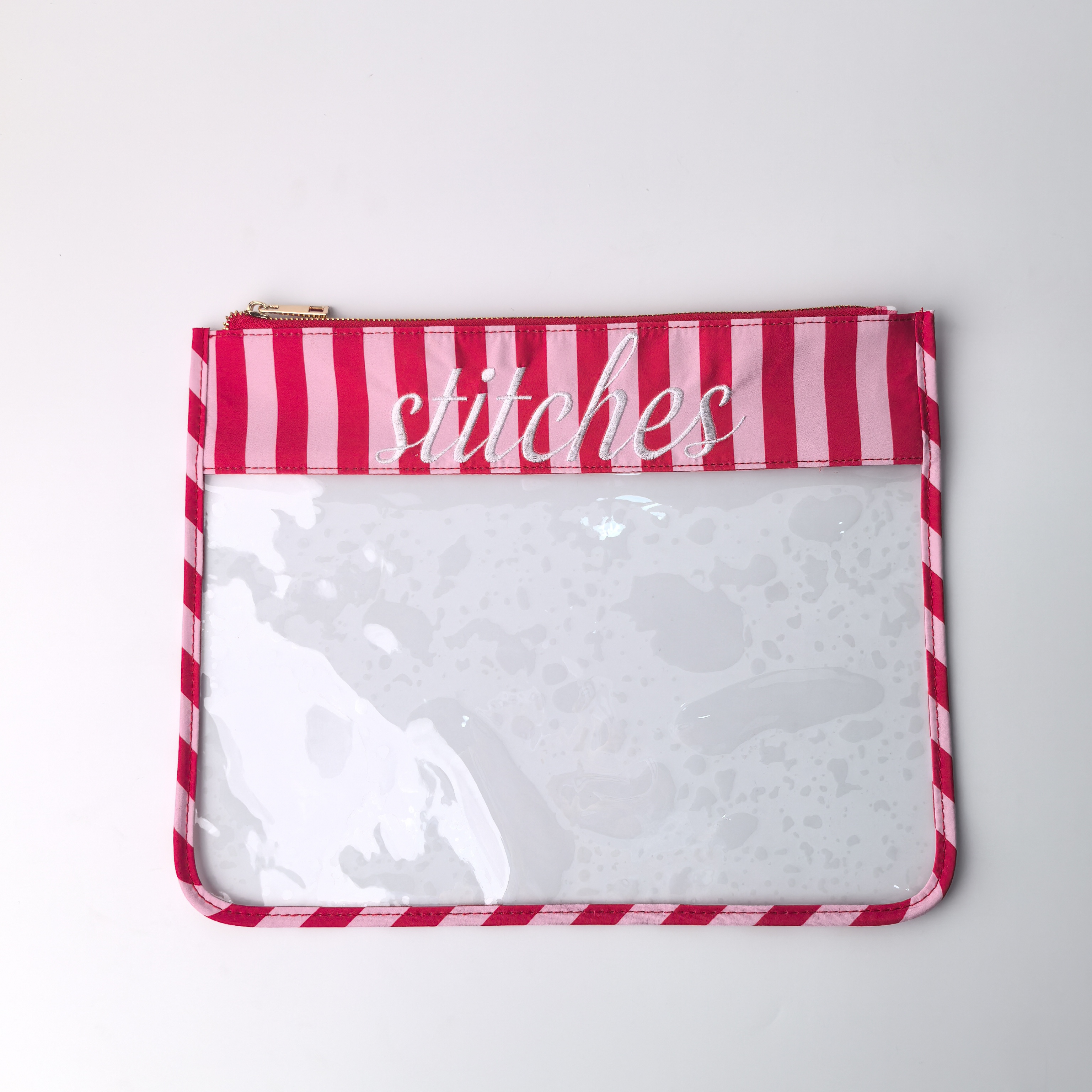 Red and Pink Stripe (with embroidery)