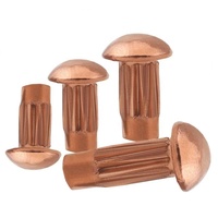 GB867 aluminium laiton cuivre fileté champignon rond solide aluminium bateau rivets tête demi-ronde rivets