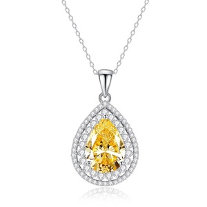 Collier <span class=keywords><strong>pendentif</strong></span> en argent sterling S925, bijoux fins, tendance vintage, <span class=keywords><strong>goutte</strong></span> <span class=keywords><strong>d</strong></span>'<span class=keywords><strong>eau</strong></span>, zircon <span class=keywords><strong>saphir</strong></span> 8A pour femmes - Product Image 6