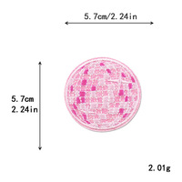 Groothandel Valentijn Roze Stof Western Hart Ster Glitter Bling Borduurwerk Patch Kleine Geborduurde Ijzeren Patches Voor Kleding