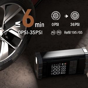 Car Air <b>Pump</b> Digital Display 72V 80W Fast Inflate Tire Inflator Dual Screen LCD For Bike Motorcycle Car - Product Image 3