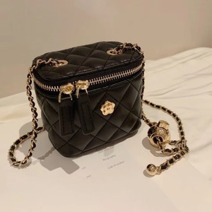 Sac messager mini en PU imperméable de luxe pour femme, style rétro, avec chaîne, sac à main tendance, porte-monnaie, sac à cosmétiques à carreaux, vente en gros - Product Image 2