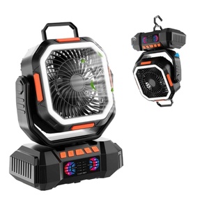 Ventilateur rechargeable 40000mAh USB avec batterie externe LED, portable pour l'extérieur et la voiture, design portable, ventilateur de camping, ventilateur de bureau - Product Image 1
