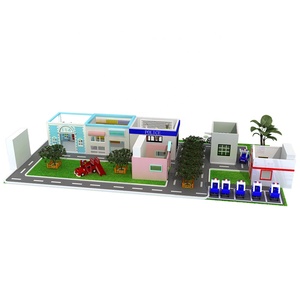เด็กอุปกรณ์ห้องไม้บทบาทเล่นในร่มเมือง - Product Image 2