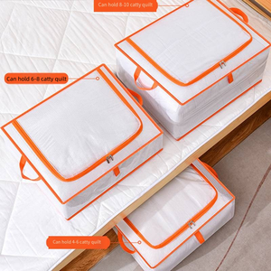 مخصص <span class=keywords><strong>2</strong></span> حزمة قابل للغسل منظم خزانة 6 ، شبكات طي القطن الكتان خزانة صندوق بن للملابس الجينز - Product Image 2