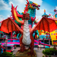 Statue de dragon animatronique de grande taille modèle de dragon géant de dinosaure mécanique artificiel à vendre