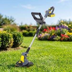 Tondeuse à gazon professionnelle portative pour bricolage, désherbeur domestique rechargeable, coupe-herbe portable alimenté par batterie au lithium 1200W 24V - Product Image 2