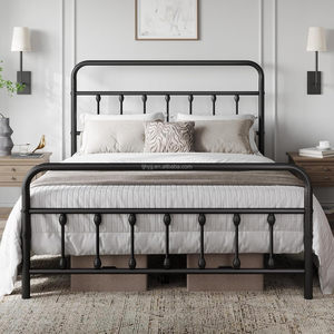 <span class=keywords><strong>Letto</strong></span> Matrimoniale in <span class=keywords><strong>Ferro</strong></span>, Struttura in Acciaio Rinforzato con Testiera e Vano Contenitore, Presa di Corrente Integrata, Facile Montaggio - Product Image 1