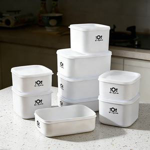 Food Storage <b>Box</b> Rectangle Plastic Lid Fridge Organizer <b>Freezer</b> Container - Product Image 3