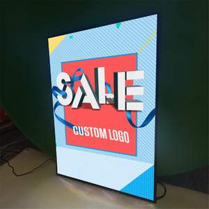 Cadre d'affichage LED rectangulaire en aluminium de 35 mm, design personnalisé, pour affiches, signalétique mince suspendue - Product Image 1