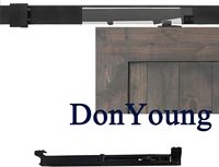 2pcs Quincaillerie de porte de grange sans trou améliorée Mécanisme de fermeture en douceur Amortisseur à ressort Butées de porte réglables Actionneur de porte