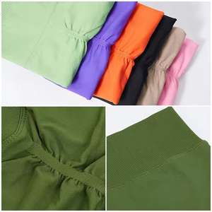 Leggings pour femmes meilleur Nylon butin gros cul équitation solide filles chaudes bas V coupe évasée jambe large sans couture femmes Yoga Leggings - Product Image 4