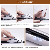 Plancha de Pelo Profesional OEM/ODM con Vapor, Pantalla LCD Digital, Cerámica, Logotipo Personalizado, Herramienta de Peinado para Salón
