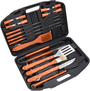Ustensiles de barbecue robustes en acier inoxydable, ensemble multi-outils 19 pièces, qualité alimentaire, compatibles lave-vaisselle, pour barbecue extérieur, vente en gros - Product Image 1