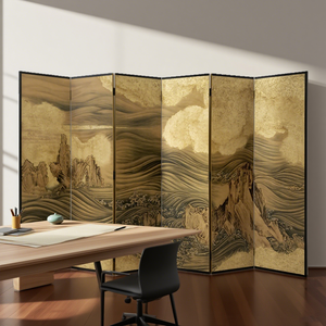 Truyền thống vẽ tay Shan hai Jin lá sơn mài Màn hình Phòng chia cho một phòng trà hoặc nội thất phòng ngủ - Product Image 2