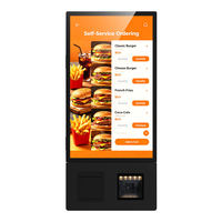 27-Zoll 32-Zoll Freistehender Interaktiver Touchscreen-Selbstbedienungs-Kiosk mit Zahlungs- und Druckfunktion für Restaurants - Großhandel