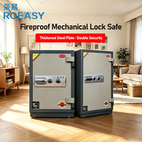 Caja Fuerte Resistente ROEASY, a Prueba de Fuego, con Cerradura Mecánica Manual, Antirrobo, para Hogar y Oficina