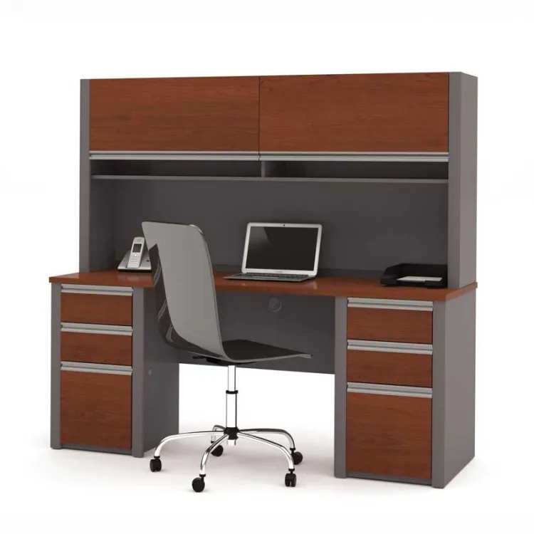 طاولة مكتبية بكمبيوتر مناسبة للاستخدام كعمل للموظفين مصنوعة من الخشب المصفح ومتينة من أفضل الجهات المصنعة لأثاث المكاتب