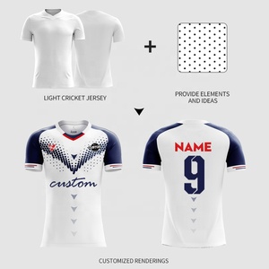 Vente en gros Maillot de football original personnalisé Maillot de football pas cher Sublimation Maillot de broderie respirant à séchage rapide pour hommes - Product Image 3