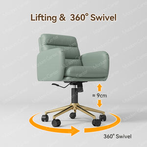 Sillón de Manicura Moderno Dorado de Madamcenter, Duradero y Ecológico, con Bomba Hidráulica, Asiento Doble de Cuero Cómodo para Uso en Salón - Product Image 4