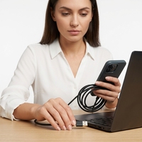 Câble en nylon tressé USB-A USB-C Beats, USB 2.0, charge rapide, design durable anti-emmêlement, compatible Android (1,5 m 5 pi) Bolt