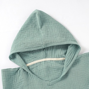 Peignoir <span class=keywords><strong>de</strong></span> <span class=keywords><strong>bain</strong></span> en mousseline <span class=keywords><strong>de</strong></span> haute qualité en coton biologique super doux pour bébé - Product Image 2