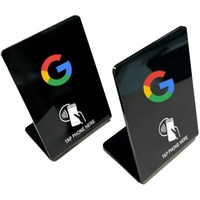 Support NFC personnalisé en acrylique PVC pour impression de codes QR, affichage de menus et avis Google – Présentoir NFC sur mesure