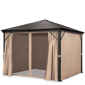 Casa de aluminio jardín sol prefabricado vidrio terraza prefabricada PC habitación aluminio invierno venta gafas personalizadas <span class=keywords><strong>Roma</strong></span> PC Gazebo - Product Image 3