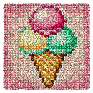 Kits de tapis au crochet pour adultes débutants, kit de fabrication de tapis au crochet de 11,8 pouces avec fils prédécoupés et toile codée - Product Image 1