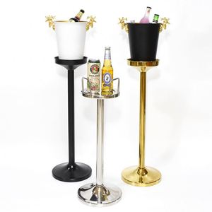 Support vertical pour bouteilles de vin en acier inoxydable avec seau à glace intégré pour vin, bière, KTV, club, bar, barbecue, fête, mariage - Product Image 2