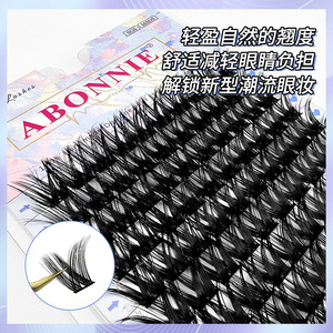 Faux cils Abonnie, 10 rangées, forme en V, épais, effet naturel 3D, pour débutants - Product Image 4