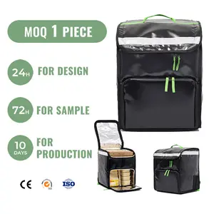 Thực Phẩm Giao Hàng Ba Lô Xe Máy <span class=keywords><strong>Doubledeck</strong></span> Người Đàn Ông Ăn Nhiệt Cách Điện Túi Bánh Pizza Giao Hàng Ba Lô - Product Image 3