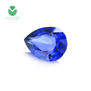 Bán Chạy Đá Quý Sapphire Phòng Thí Nghiệm Hình Quả Lê Đá Quý Tổng Hợp Rời Cỡ Carat Đá Quý Màu Xanh Dương Để Làm Trang Sức - Product Image 4