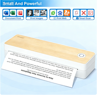 Imprimante thermique portable sans encre pour documents, format A4, papier thermique, interface USB, batterie rechargeable, compatible multi-OS, en stock