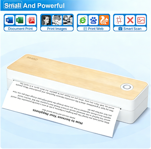 <span class=keywords><strong>Imprimante</strong></span> thermique portable sans encre pour documents, format A4, papier thermique, interface USB, batterie rechargeable, compatible multi-OS, en stock - Product Image 2