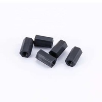 Entretoise hexagonale femelle en polyamide/nylon noir de haute qualité en alliage de zinc M2.5 M3 M4 pour PCB