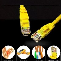 Produsen kategori grosir 5e kabel jaringan FTP UTP RJ45 5m kabel LAN untuk komputer Patch Router Bare tembaga CCC bersertifikat