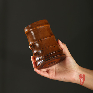 Bamboo Root Vase Round Handmade Traditional Tabletop Decorative Flower Pot Guizhou Origin - Product Image 4