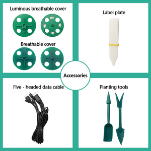 Boîte à <span class=keywords><strong>semis</strong></span> 6/12/15/24 cellules, pépinière, couleur verte et noire, avec ou sans lumière, boîte en matériau PET - Product Image 6