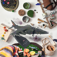 ZF ZF-JD-340 1:72 Maquette d'avion en alliage finie, simulateur de chasseur vertical britannique Harrier, jouet d'avion moulé sous pression pour collectionneurs