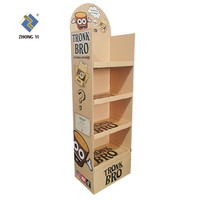 Étalage en carton ondulé personnalisé pour les chips, nouveau design, avec support pour les snacks