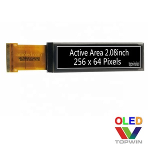 Topwin 2.08 ''2.08 inç 256x64 çözünürlük UG-5664GSWHG01 I2C SPI paralel arayüz ekran küçük oled ekran - Product Image 3