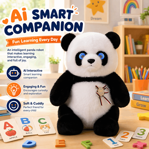 Peluche Panda Robot Intelligent avec Dialogue IA, CE CPC, pour Soutien Émotionnel <span class=keywords><strong>et</strong></span> Soulagement du Stress, Cadeau pour Enfants, Réglable, Cadeau de Fête, Vente en Gros - Product Image 3