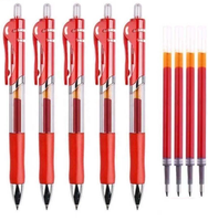Stylo Gel Rétractable Anti-fuite et Anti-séchage Sans Capuchon pour Transport de Poche et Prise de Notes Professionnelles sur le Terrain