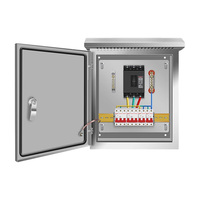 Boîte de distribution de chantier en acier inoxydable pour extérieur, étanche et anti-poussière, boîte de contrôle complète résistante à la pluie, 220/380V 100A