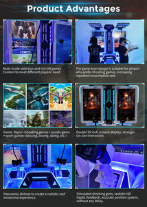 9d 55 pulgadas Pantalla Vr Shooting <span class=keywords><strong>Simulator</strong></span> VR Machine 2 jugadores 9D Equipo de realidad virtual Vr Battle Juego de disparos competitivo - Product Image 6