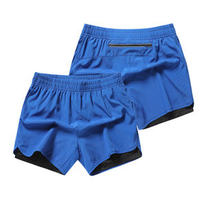 Celana Pendek Olahraga Pria Elastis Tinggi Cepat Kering 2 in 1 untuk Jogging, Gym, dan Lari Maraton - Product Image 2